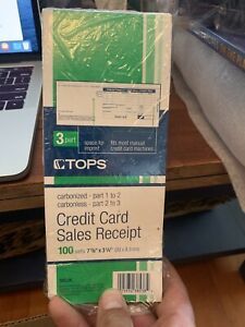 Tops Credit Card Sales Receipt 100