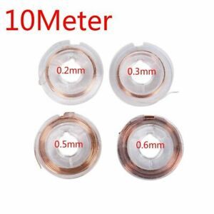 10 Meters Magnet Wire Enameled Copper Wire Magnetic Coil Winding 0.2-0.6mm New