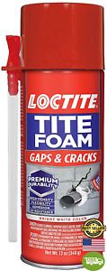 Loctite TITE FOAM Insulating Foam Sealant, Gaps &amp; Cracks, 12-Ounce Can (Packagin