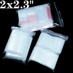 ~2x2&#034; Clear Zip Bags Pill 1Mil Plastic Top Seal Reclosable Poly Zipper Bean Pill