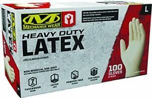 Mechanix Wear - Latex Disposable Gloves - Powder Free Heavy Duty Textured - 8...