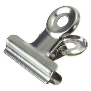 10 PC Mini Bulldog Letter Clips Steel Silver Clip~ Binder For Sale Paper F7J7