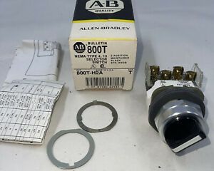 Cat. no. 800T-H2A ALLEN BRADLEY NEMA TYPE 4, 13 SELECTOR SWITCH 2 POS. BLK  NOS