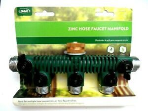 Orbit 62019 5-Way Zinc Hose Faucet Valve Manifold-NEW 62019N