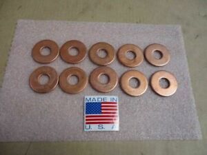 5/8&#034; USS Copper Plated Flat Washers ( 10 Pcs. ) U.S.A.