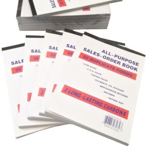 Large 50 Sets 5.5 X 8.5Sales Book Order Receipt Invoice Carbonless Copy