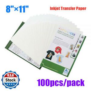 Inkjet Transfer Paper for T-shirt Heat Transfer Paper 100 sheets 8in  11in