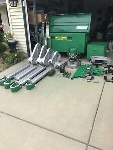 Greenlee 881 Hydraulic bender EMT/IMC/Rigid 2 1/2&#034; to 4&#034; W/ Pump And 1813 table