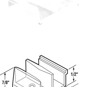 Prime-Line 193074 Shower Door Bottom Guide, Clear Acrylic