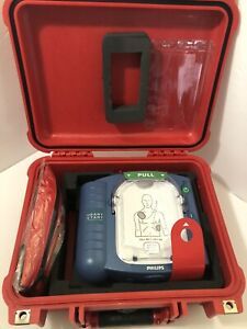 NEW Philips Heartstart Defibrillator  M5068A AED w/ Waterproof Pelican Hard Case