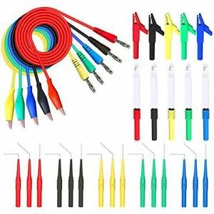 Goupchn Back Probe Kit 30PCS Banana Plug to Copper Alligator Clip Automotive ...