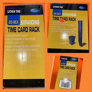Lathem Time Expanding Time Card Rack 25-9EX Model NEW 25 pockets w labels Wall