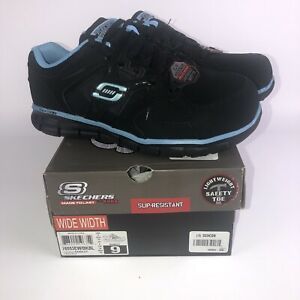 NEW Women&#039;s  Skechers Synergy-SANDLOT Safety toe.  Work Shoes Size 9 WIDE.