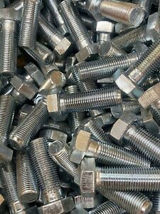 1/2&#034;-20 x 1-1/2&#034; Hex Cap Screws - Zinc Plated Steel  - Lot of 50