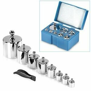 Neewer 8 Pieces 1000 Gram Stainless Steel Calibration Weight Set with Case and