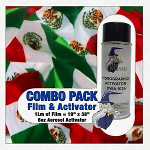 hydrographic film / activator Flag of Mexico hydro dip dipping wizard