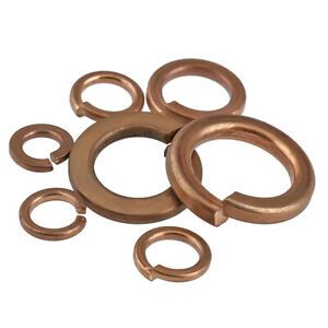 M3/4/5/6/8/10/12 Spring Washers Solid Brass Split Lock Ring Washers Gasket