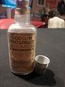 vintage bottles glass Sodium Phosphate