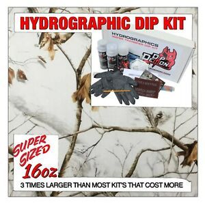 Hydrographic dip kit Snowy Woods Camo Camouflage hydro dip dipping 16oz