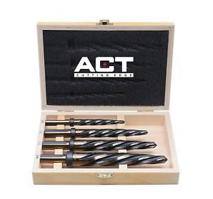 Accusize Industrial Tools 4 Pc H.S.S. Standard Spiral Flute Super Premium Car to