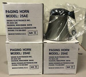 Lot of 4 VIKING 25AE PAGING HORNS 25AE 5&#034; DIAMETER 12W - NEW