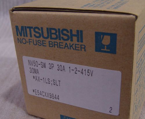 Circuit breaker mitsubishi , 30a , nv50-5w unused for sale