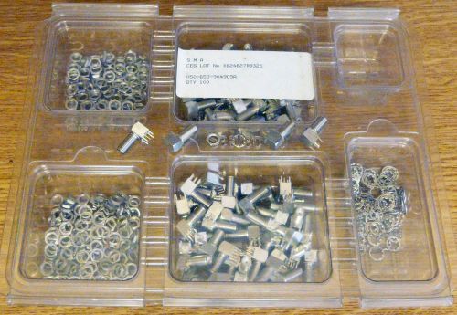 100 SMA RIGHT ANGLE PCB &amp; PANEL MOUNT ITT 050-653-9049C9A STAINLESS CONNECTORS