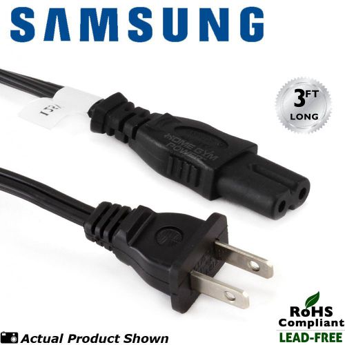 Samsung lcd/led tv 3ft two prong premium power cord (short run) for sale