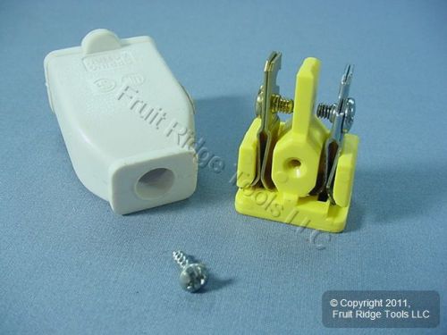 Cooper white connector cord end 15a 125v non-grounding nema 1-15r bulk sa155w for sale