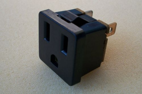 4 - Grounded Outlets Circle F black Snap-in Receptacles15A 125V 3-Prong