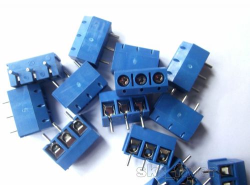 14 pcs 3 pins Plug-in Screw Terminal Block Connector 5.0 mm Pitch