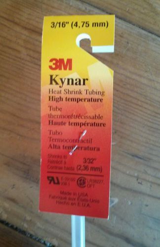 3m kynar heat shrink tubing clear 3/16 in, 48&#034; long 12 pcs 48 ft m23053/8-005-c for sale