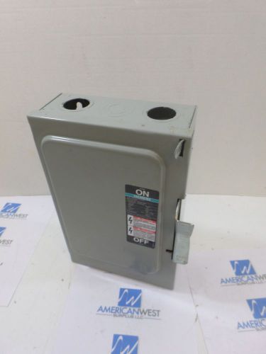 Used siemens jn422  60 amp 240 volt fusible enclosed disconnect switch ser a for sale
