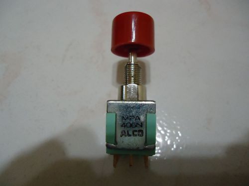 ALCO MPA-406N SWITCH PUSH BUTTON RED PLASTIC