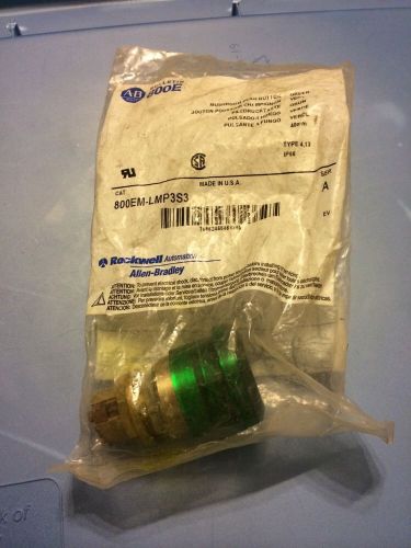 Allen Bradley 800EM-LMP3S3 Green Mushroom Push Button Operator