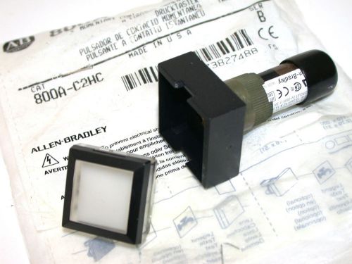 UP TO 9 NEW ALLEN BRADLEY 800A-C2HC SQUARE 125V MOMENTARY PUSHBUTTON