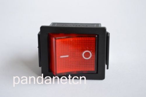 New 8pcs pin red button15a 250v ac 4 light lamp on-off dpst boat rocker switch for sale