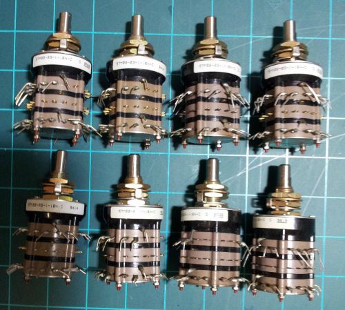GRAYHILL 16 position 3 section Rotary Switch 57M22-03-1-16N-C  Lot of 8 pieces