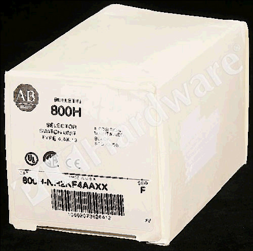 f mfr for sale, New allen bradley 800h-nr2kf4aaxx /f 30.5mm 4-pos selector switch white