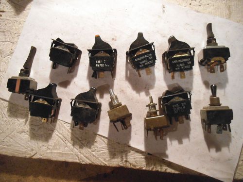 Lot of (12) toggle switches, dial switches rocker switches carlingswitch 7617700 for sale