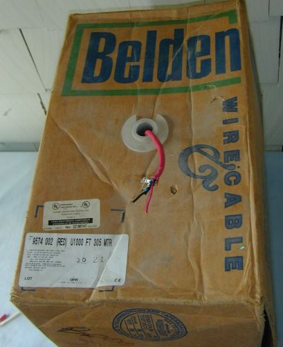 BELDEN 9574 2 CONDUCTOR SHIELDED FIRE ALARM TRAY CABLE WIRE 18AWG 1000&#039; MPR/FPLR