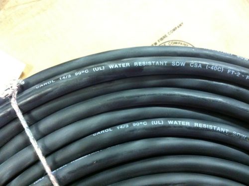 14 awg 3C, SOW, Portable Cord, Flexible cord, 600V, 250&#039; 2 piece coil 200&#039; + 50&#039;