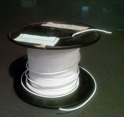 14 AWG Silver Plated Copper Teflon Wire,  White about 200 feet roll, M22759