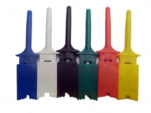 24pcs 50mm 2 inch Multicolor 6 Color X4 set IC SMD Grabbers Test Hook Clip Probe