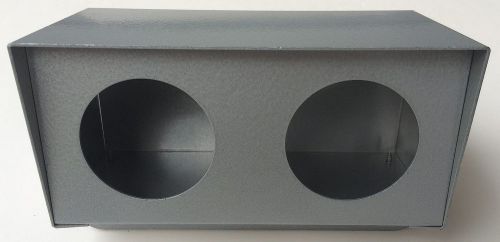 Gray hammertone metal dual enclosure box - nos for sale