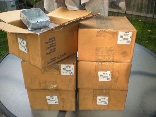 6 case lot raco 192 4&#034; square galvanized electrical box 1-1/2&#034; dep nos 60 total for sale