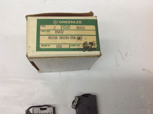 (2) Greenlee p/n 85832, 550 - 555 Bender Motor Brush Brushes. NEW NO BOX