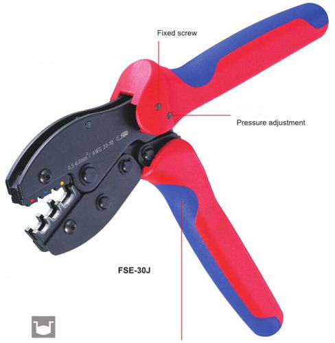 0.5-6.0mm2 AWG20-10 Insulated Terminals Ratchet Crimping Tool Plier Crimper