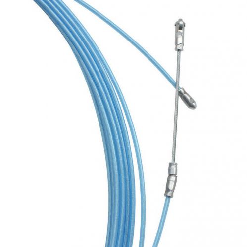 1pcs 3.7mm rubber dia cable pulling puller 50 meter blue steel electrician wire for sale
