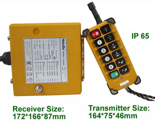 1 speed 4 montions 1 transmitter hoist crane radio remote 18vdc-65vdc for sale